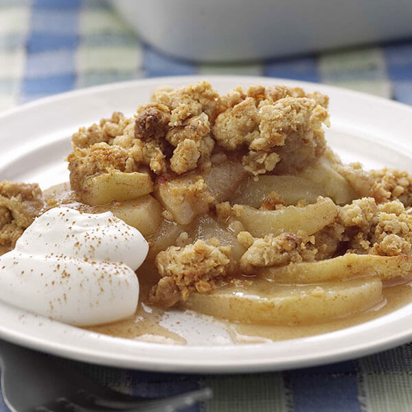 Apple ’n’ Peanut Crisp / Smulpaj med jordnötssmörstäcke