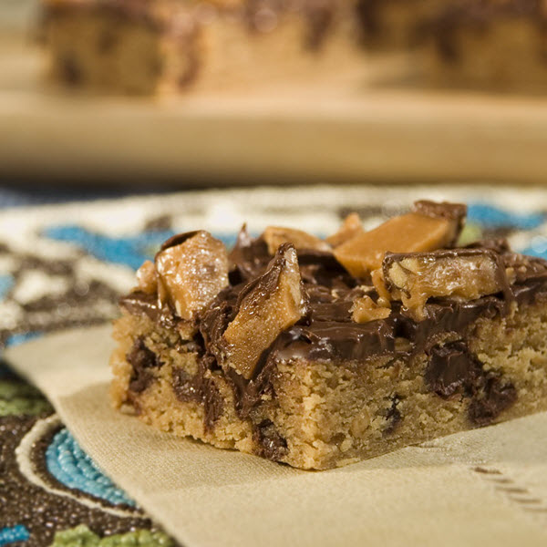 Peanut Butter Toffee Bars / Jordnötssmör och kolagodis